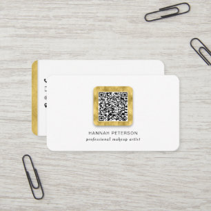 Carte De Visite Réseau moderne médias sociaux Code QR Trendy Bus