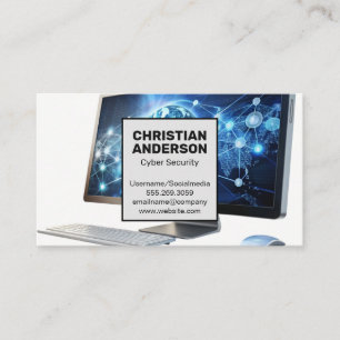 Carte De Visite Réseau mondial d'ordinateurs Support technique