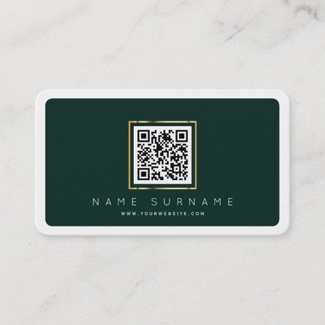 Carte De Visite Réseau professionnel Code QR moderne code à barres (Devant)