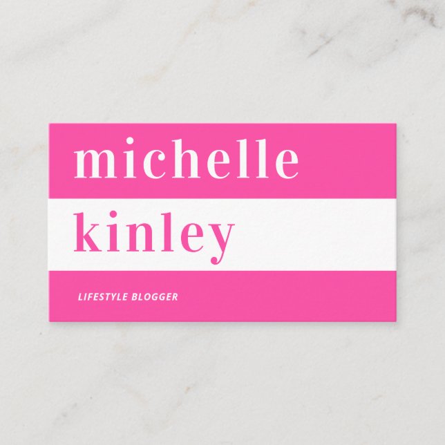 Carte De Visite Réseau professionnel de typographie tendance uniqu (Devant)