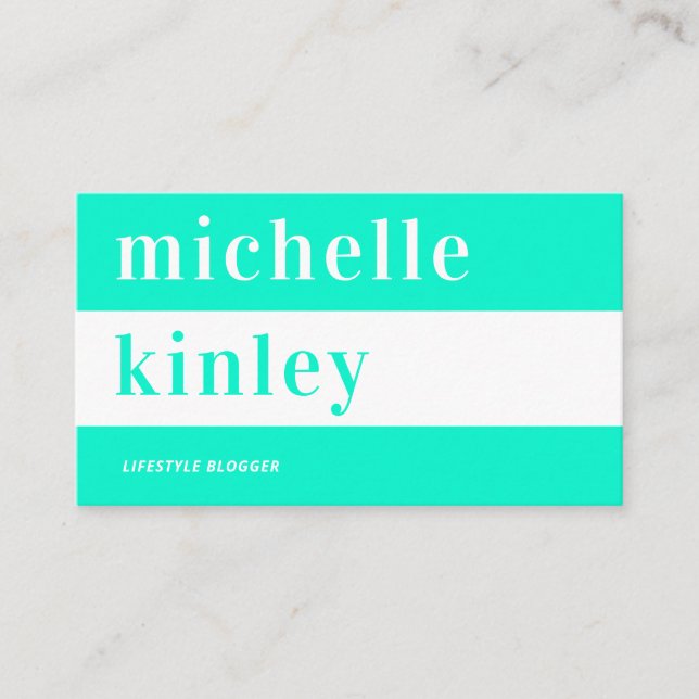 Carte De Visite Réseau professionnel de typographie tendance uniqu (Devant)