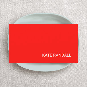 Carte De Visite Réseau professionnel moderne brillant rouge