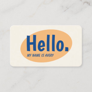 Carte de visite réseau Retro Hello