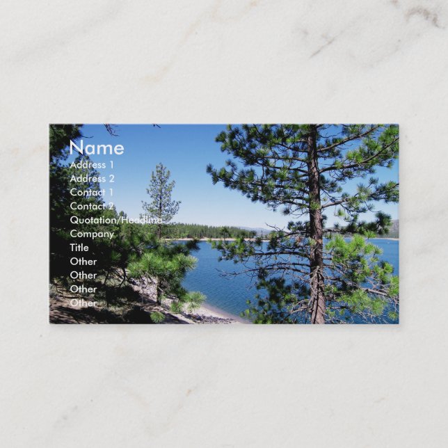 Carte De Visite Réservoir de ruée (Devant)
