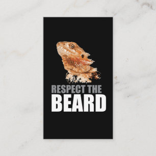 Carte De Visite Respectez le dragon barbu drôle de barbe