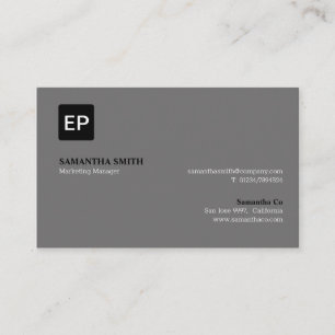 Carte De Visite Responsable marketing Grey et Black Oceania