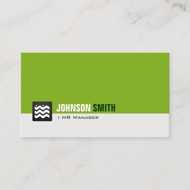 Carte De Visite Responsable RH - Blanc vert biologique (Devant)