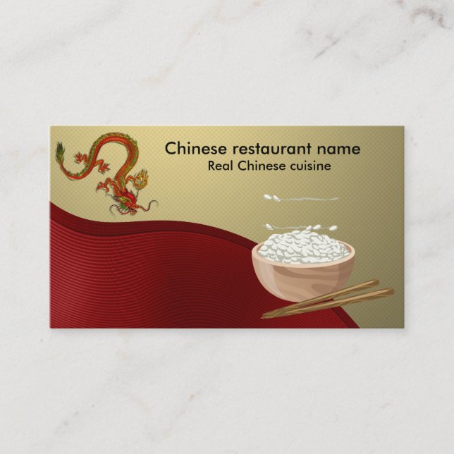 Carte De Visite Restaurant chinois (Devant)
