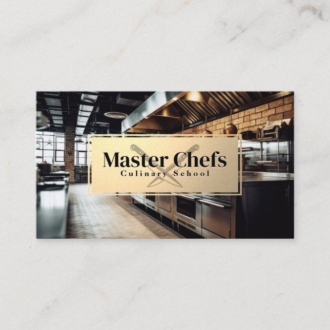 Carte De Visite Restaurant Cuisine | Chef Knives (Devant)