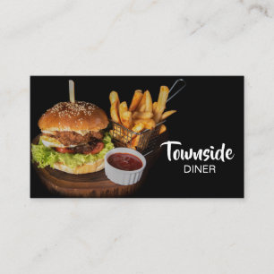 Carte De Visite Restaurant de burgers Food Diner