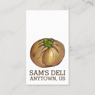 Carte De Visite Restaurant de Cuisine Spinach Knish Jewish Deli