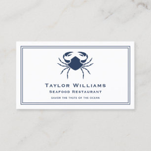 Carte De Visite Restaurant de fruits de mer Crustacés Traiteur Che