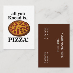 Carte De Visite Restaurant de Pizza au Pepperoni