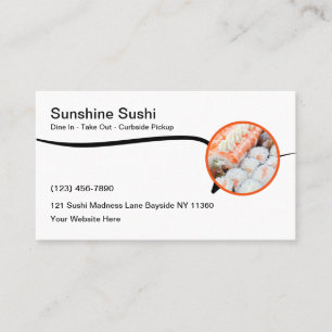 Carte De Visite Restaurant De Sushi Moderne Cuisine Japonaise