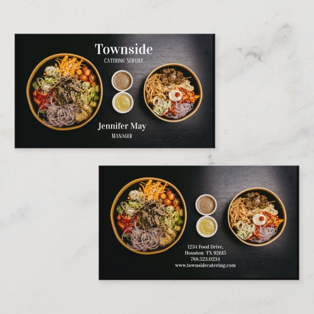 Carte De Visite Restaurant de traiteur (Devant / Derrière)