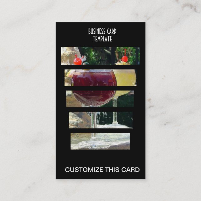 Carte De Visite Restaurant Fancy Margarita Cocktails (Devant)