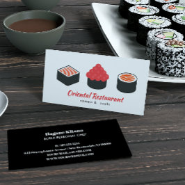 Carte De Visite Restaurant japonais moderne Sushi Nigiri Gunkan