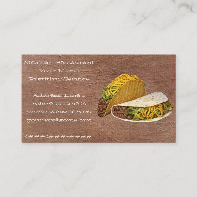 Carte De Visite Restaurant mexicain (Devant)