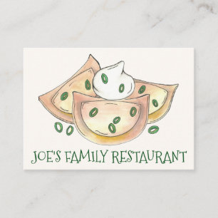 Carte De Visite Restaurant polonais Diner Dumplings Pierogies Nour