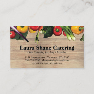 Carte De Visite Restaurant Traiteur Légumes Colorés