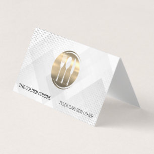 Carte De Visite Restaurant Vaisselle d'Or Traiteur Culinaire