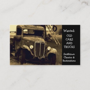 Carte De Visite Restauration antique vintage d'automobile