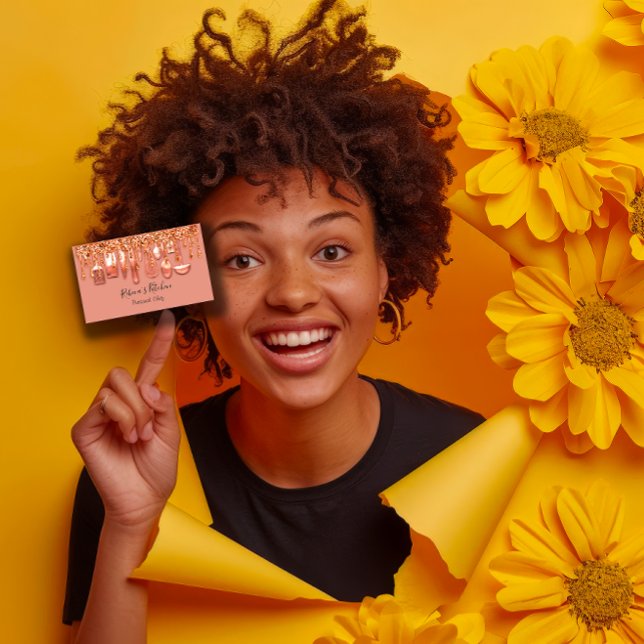 Carte De Visite Restauration Chef Personnel Restaurant Rose Drives (Catering Personal Chef Restaurant Rose Drips Busin Business Card)