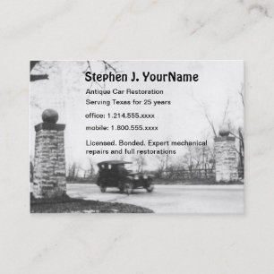 Carte De Visite Restauration et réparation de mécanicien de