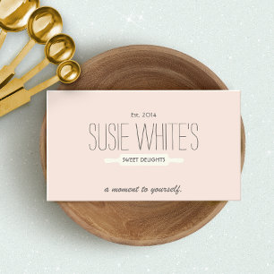 Carte De Visite Restauration Pâtisserie Chef Rolling Pin Cute Retr