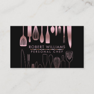 Carte De Visite Restauration rose de Faux de parties scintillantes