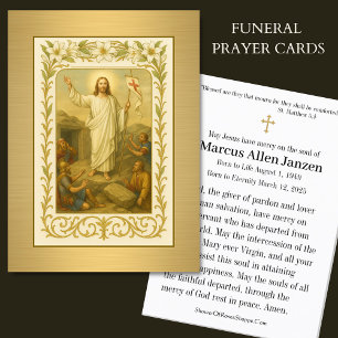 Carte De Visite Résurrection du Mémorial funéraire catholique du C