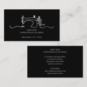 Carte De Visite Retouches de tailleur couture noir et blanc