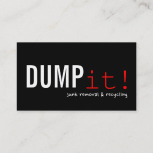 Carte De Visite Retrait de la ferraille de la jonque de recyclage