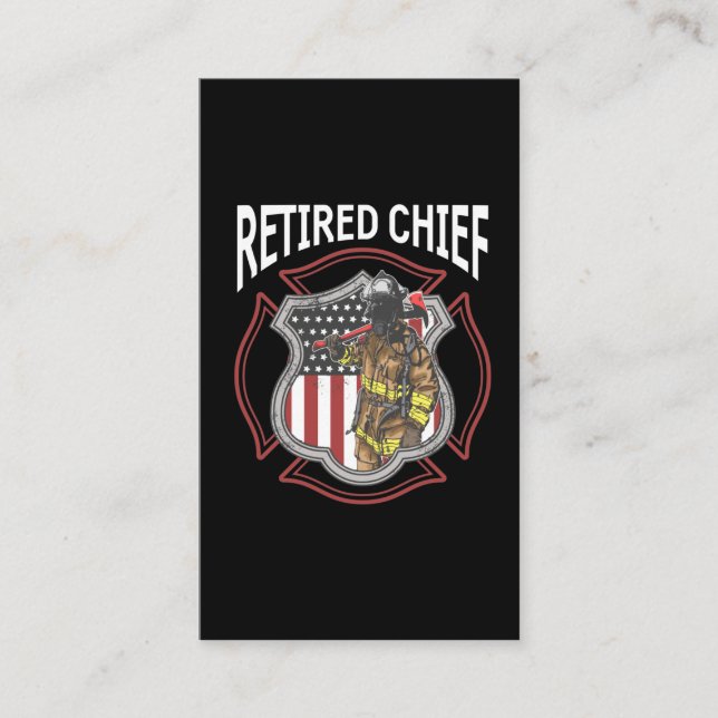 Carte De Visite Retraite des pompiers américains retraités (Devant)