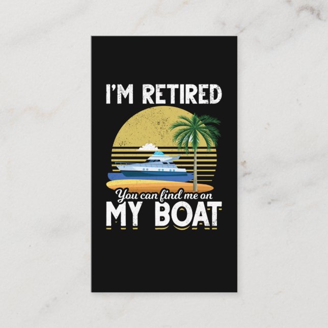 Carte De Visite Retraite Funny Boat Retraite (Devant)