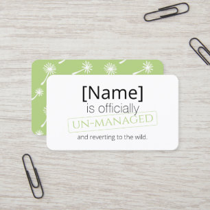 Carte De Visite Retraite non gérée officiellement hors de chez soi