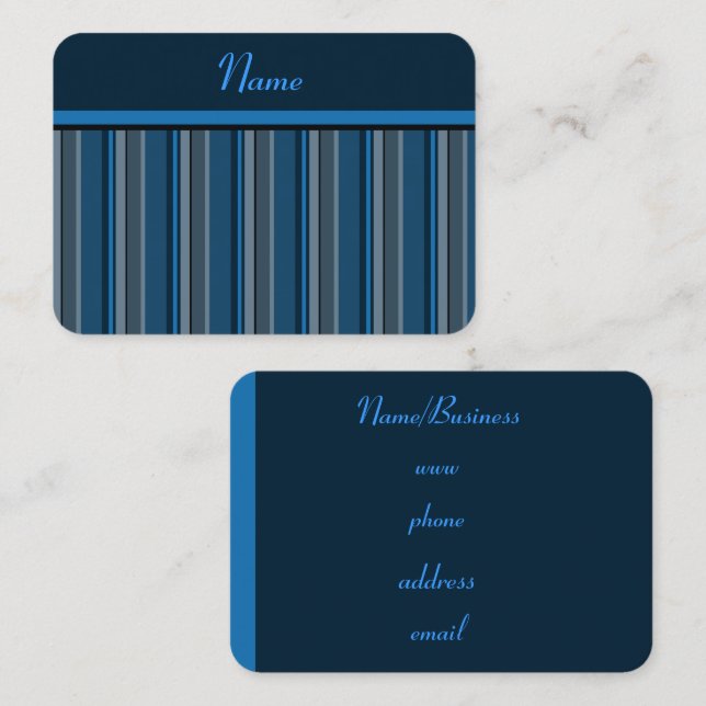 Carte de visite rétro à répartition (Devant / Derrière)