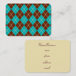 Carte de visite rétro Argyle