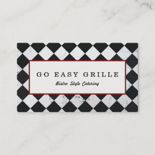 Carte De Visite Retro Cafe Chef Cuisine tableau de bord