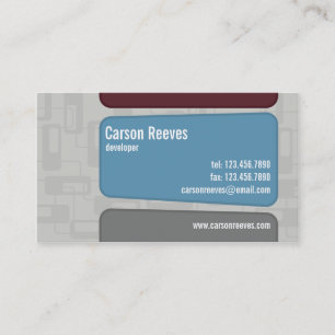 Carte De Visite Rétro carré - style 1