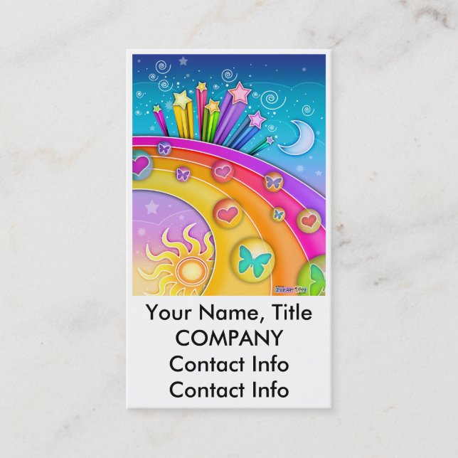 Carte de visite - rétro ciel d'art de bruit (Devant)