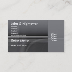 Carte De Visite Rétro collection de métro