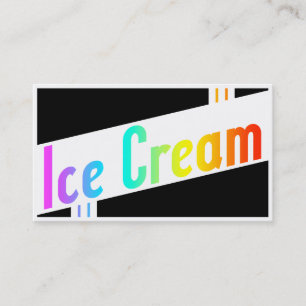 Carte De Visite rétro crème glacée