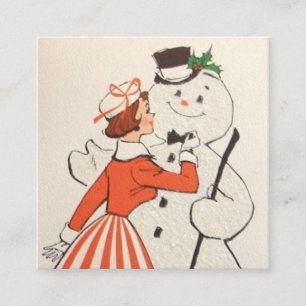 Carte de visite rétro de la vieille dame de Noël