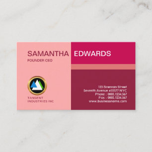 Carte De Visite Rétro de rose Président exquis de femme d'affair