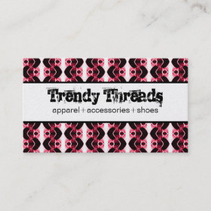 Carte de visite rétro éblouissant, rose