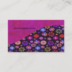 Carte De Visite Rétro flower power super 60s les années 70