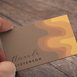 Carte De Visite Retro Groove Liquid Abstrait VI
