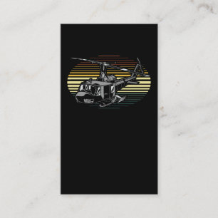 Carte De Visite Retro Helicopter Love Aviation