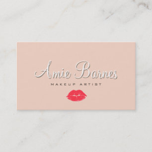 Carte De Visite Retro Kisser Lips Maquillage Artiste Cosmetologie 
